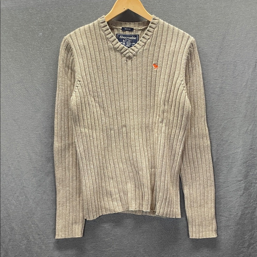 Abercrombie & Fitch Light‎ Brown V-Neck Sweater